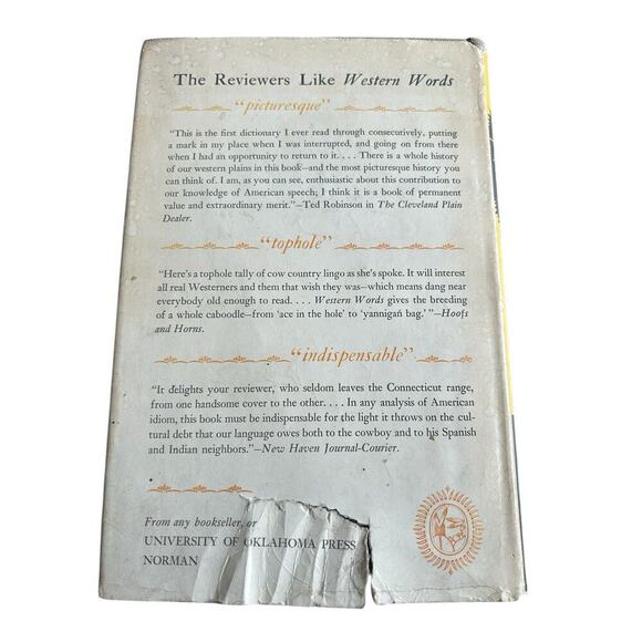 Western Words A Dictionary of the American West: By Ramon Adams 1946 Hard Cover - Picture 4 of 8